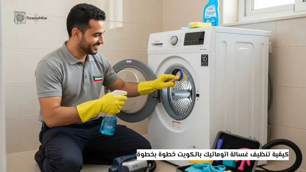 كيفية تنظيف غسالة اتوماتيك بالكويت خطوة بخطوة