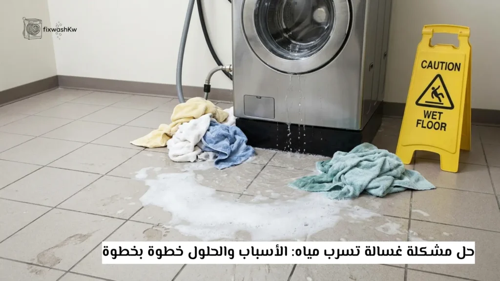 حل مشكلة غسالة تسرب مياه